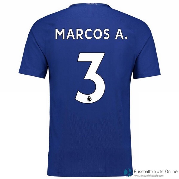 Chelsea Trikot Heim Marcos A. 2017-18 Fussballtrikots Günstig